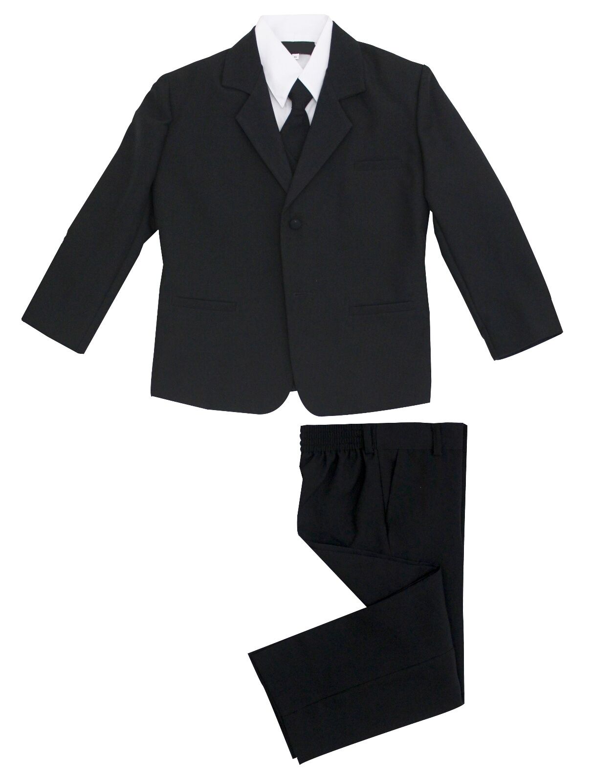 Boys Formal Black Suit 5 Pieces Set Toddler Size 2T to 14 Без бренда - фотография #6