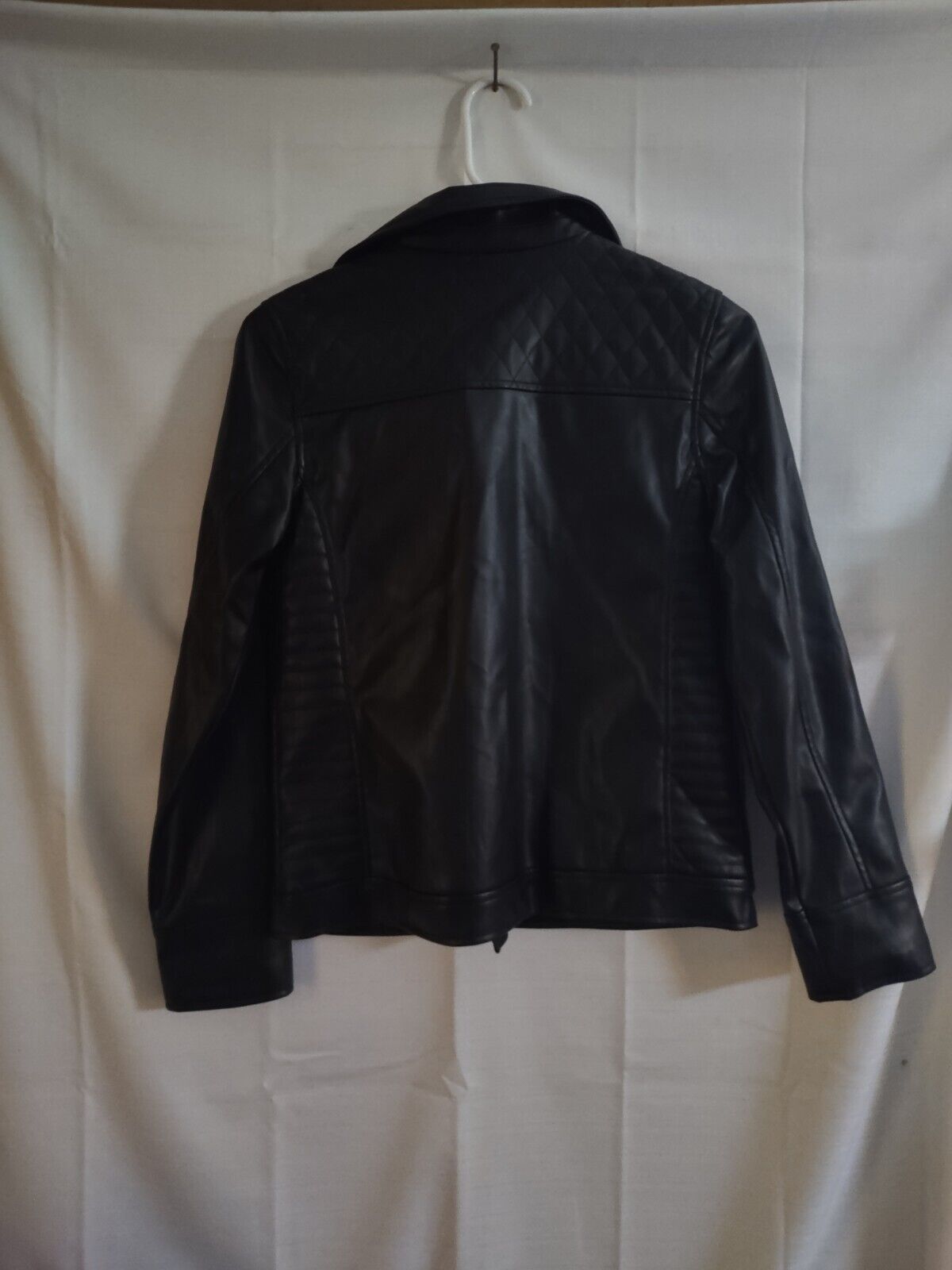 New Art Class Girl’s Black Motorcycle Faux Leather Full Zip Moto Jacket XL Biker Art Class - фотография #3