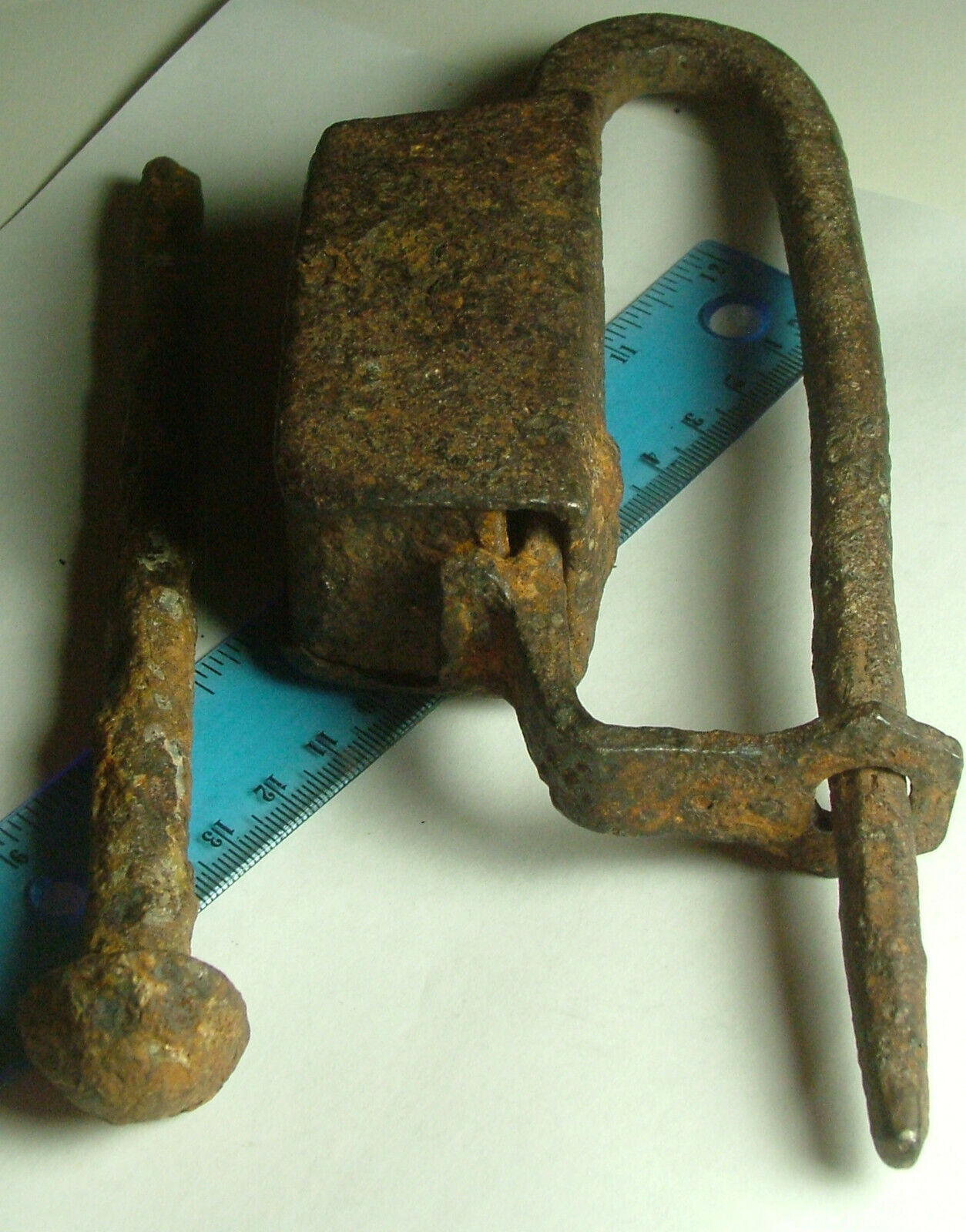 Rare Genuine Ancient Byzantine Iron Monastery gate lock kit artifact intact Без бренда - фотография #5