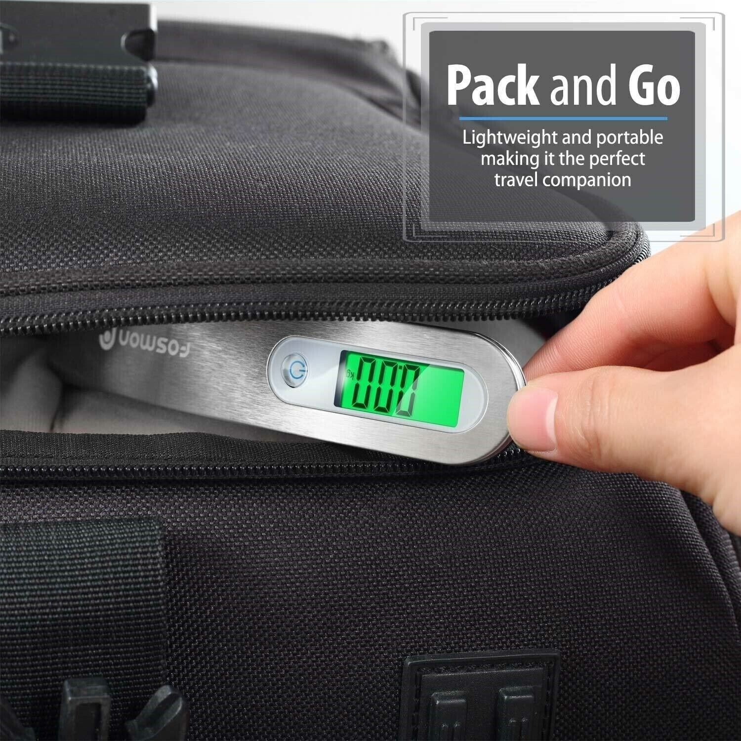 Portable Travel 110lb / 50kg LCD Digital Hanging Luggage Scale Electronic Weight Fosmon 51012HOM - фотография #5
