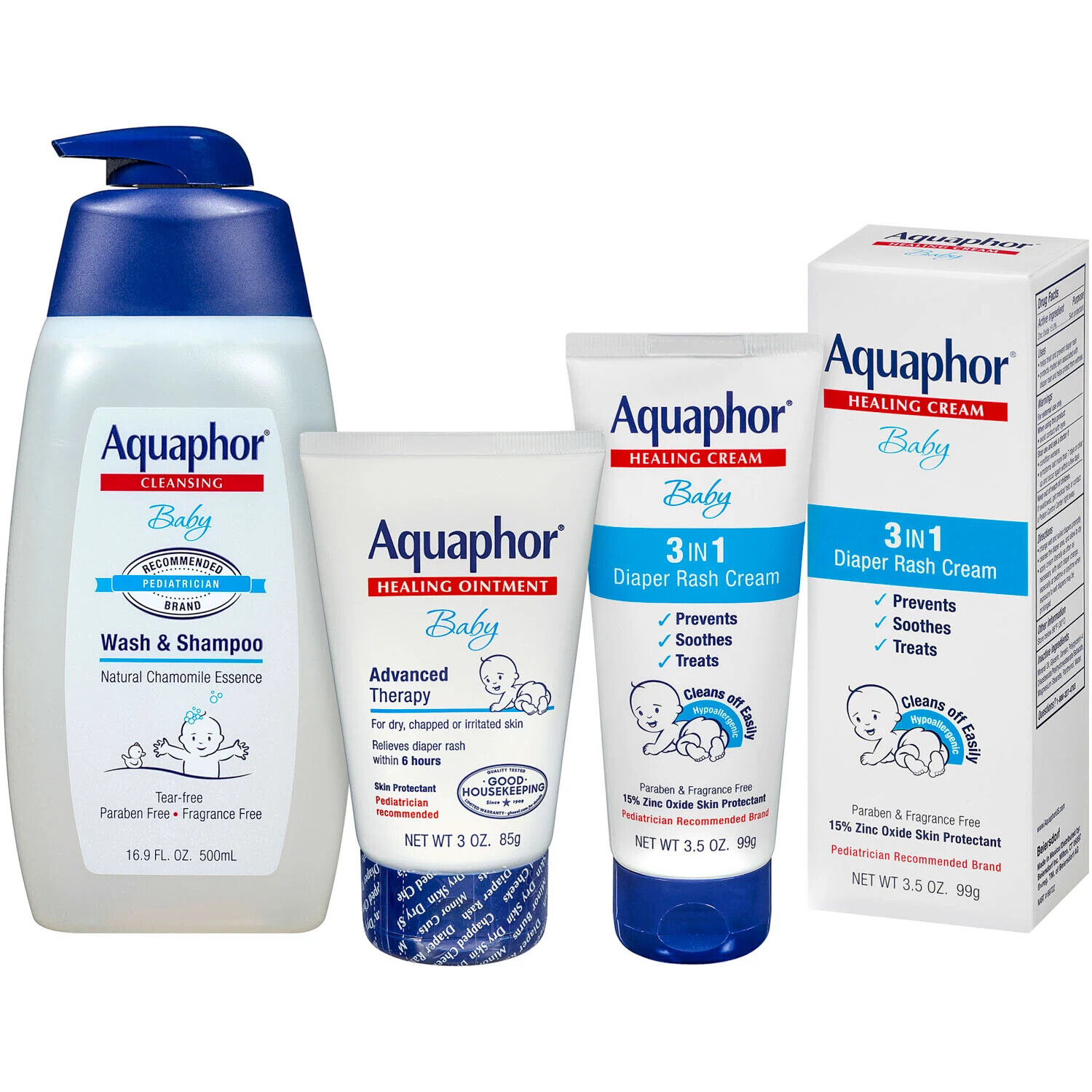 Aquaphor Baby Skincare Essentials With WaterWipes, 4 Piece Baby Gift Set Aquaphor gassghmb271 - фотография #2