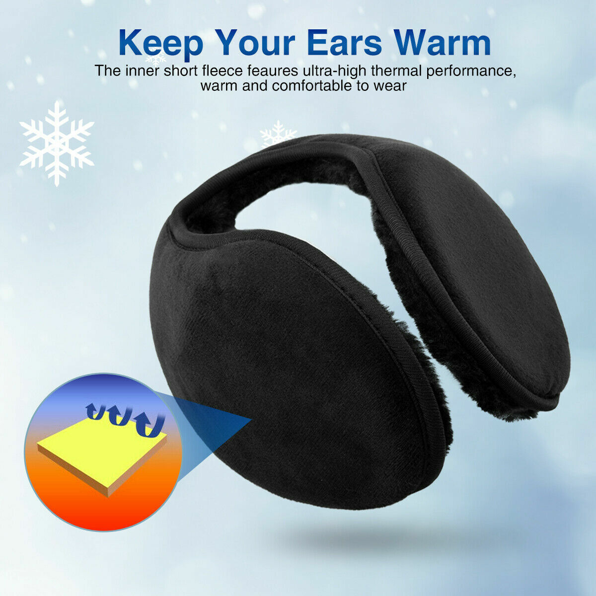 2 x Men Women Ear Muffs Winter Ear warmers Fleece Earwarmer Behind the Head Band Unbranded Does not apply - фотография #4