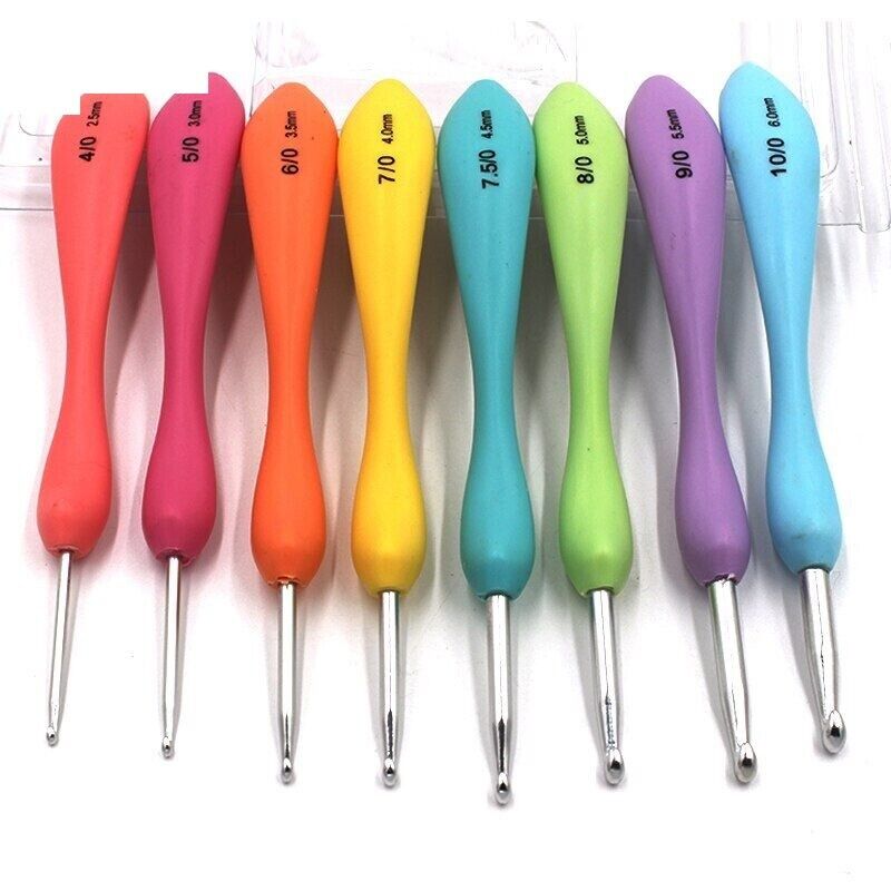 Crochet Hook Aluminum Knitting Needles Grip Mom Gifts Sharp Mixed Metal Loom  Sewing Accessories China SewingAccessoriesS822 - фотография #2