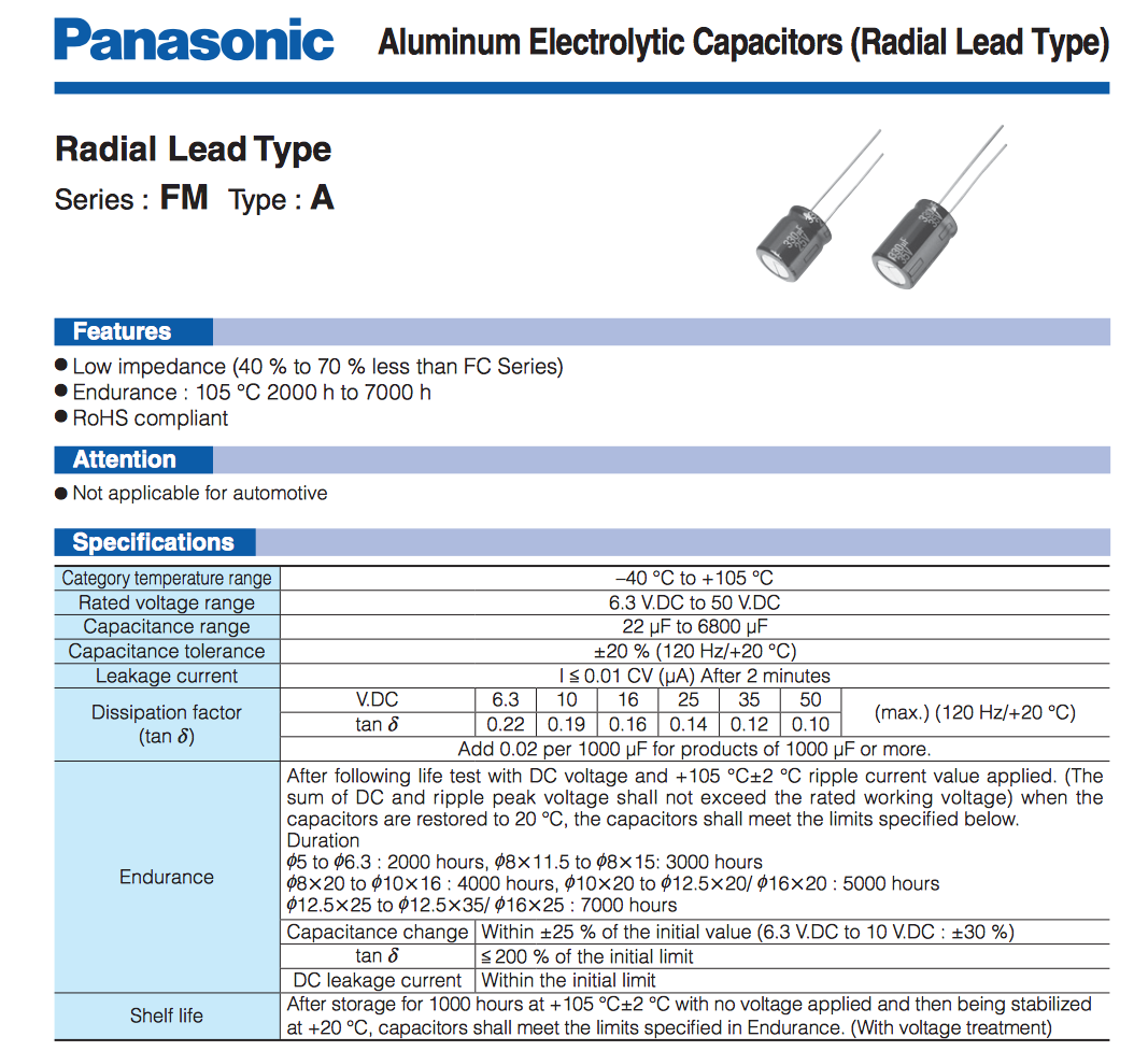 5x Panasonic FM 220uF 25v Low-ESR radial capacitors 3000 hrs @ 105C 8mm 8x11.5 Panasonic EEU-FM1E221 - фотография #2