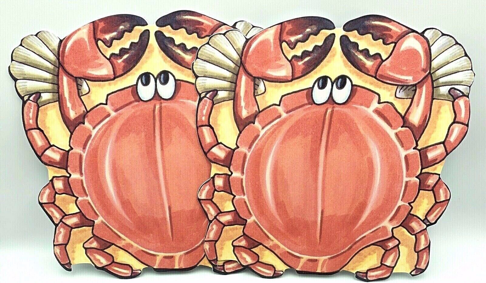 PIMPERNEL TableMates Set 4 CRAB Seafood Cookout Placemats & Coasters ENGLAND NEW Pimpernel 7494443159 - фотография #2