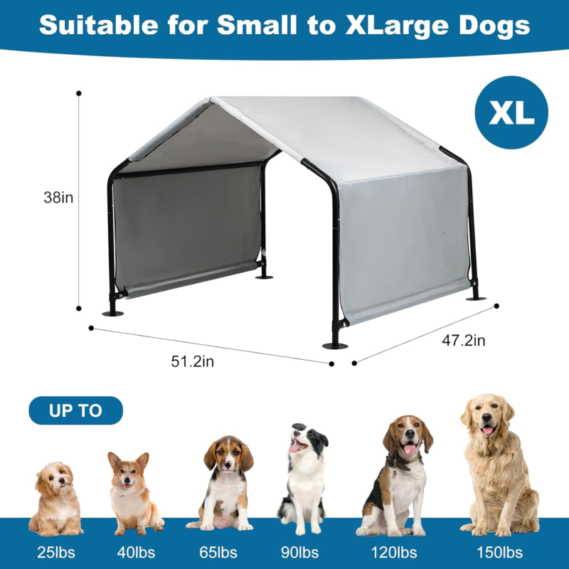 Dog Shade Shelter Pet Outdoor Tent Large Dog House Sun Rain Animal Shelter Lives XIAPINMOON - фотография #2
