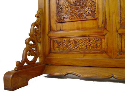Chinese Antique Open Carved Screen/Room divider w/Stand 20P41 Без бренда - фотография #10
