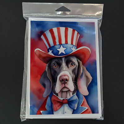 Pointer Patriotic American Greeting Cards Envelopes Pack of 8 DAC5774GCA7P Без бренда - фотография #3
