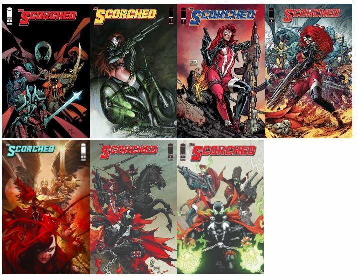 🔥 SPAWN SCORCHED #1 Image presell 1/12 IMAGE LOT OF 7 REGULAR & VARIANT 🔥 nm Без бренда