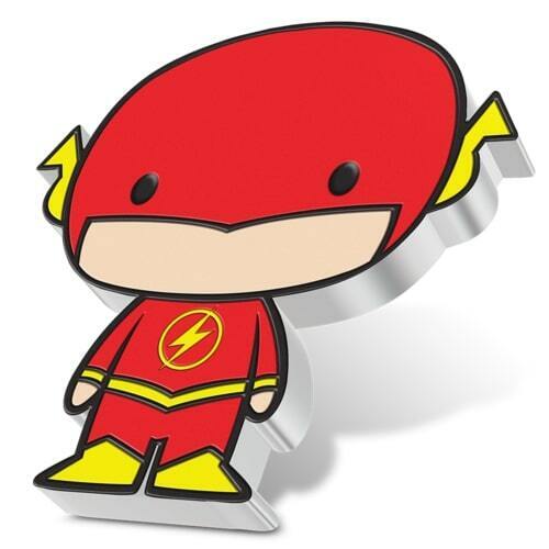 SILVER THE FLASH CHIBI, JUSTICE LEAUGE 6Oth COIN & THE FLASH SILVER NOTE FOIL Без бренда - фотография #5
