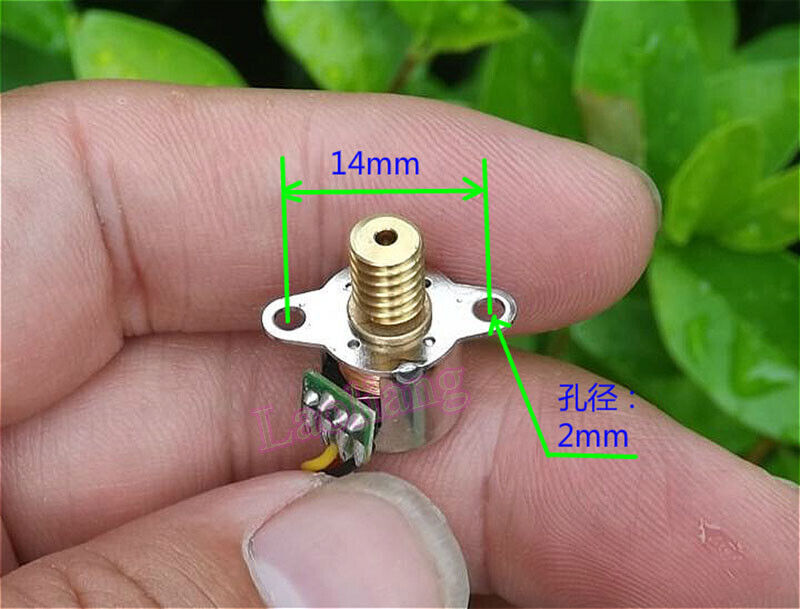 2PCS 2-Phase 4-Wire 10MM 18°Angle Stepping Stepper Motor with Copper Worm Gear Unbranded/Generic Does Not Apply - фотография #2