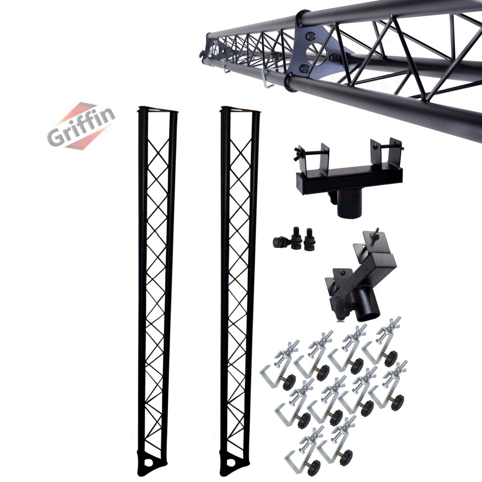 2 PACK Triangle Truss Kit DJ Booth Trussing Section Stage Segment Lighting Stand Griffin LG-2XTrussFF
