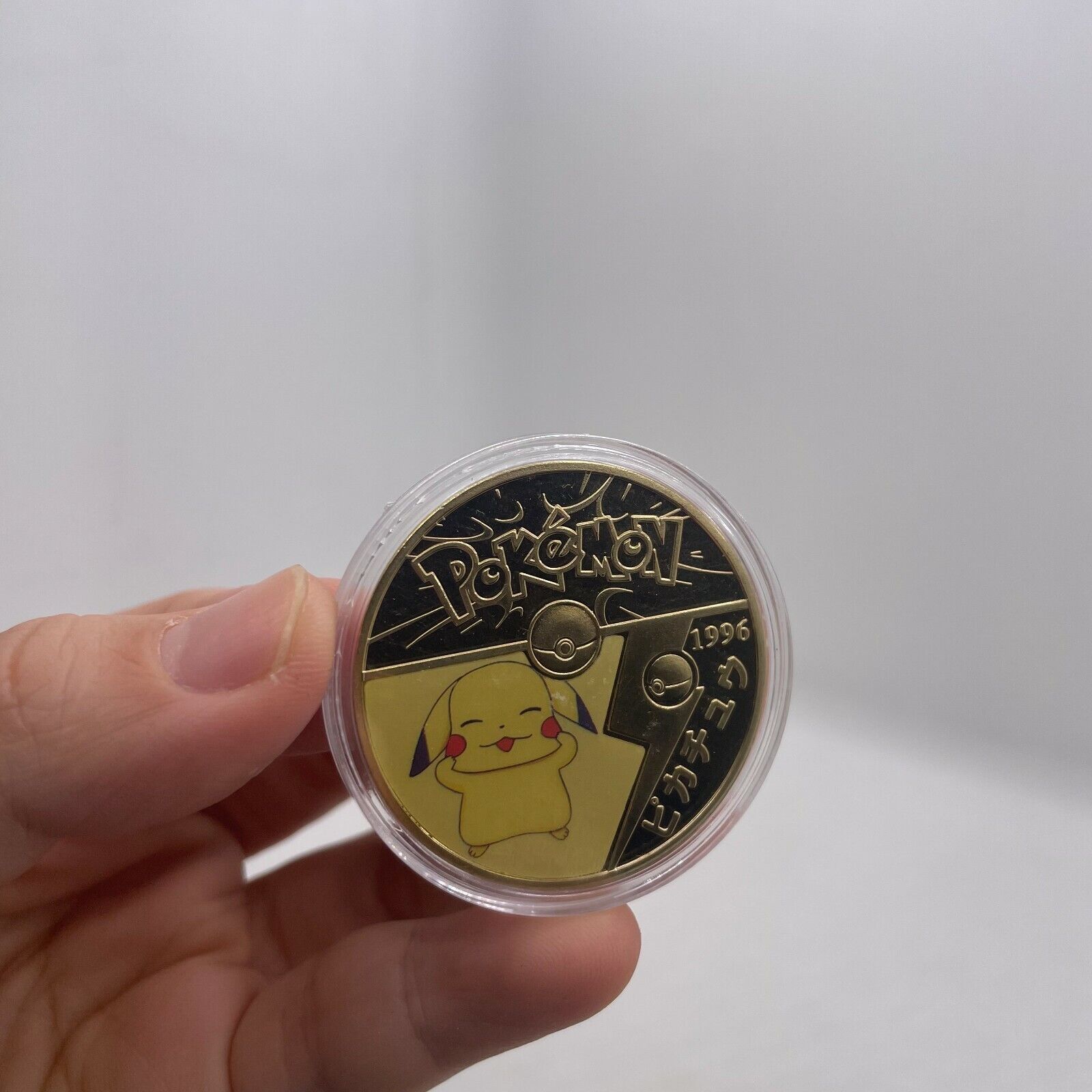 10pcs Pokemon Pikachu Coin Japan Anime Gold Commemorative Coin in box Kelin - фотография #5