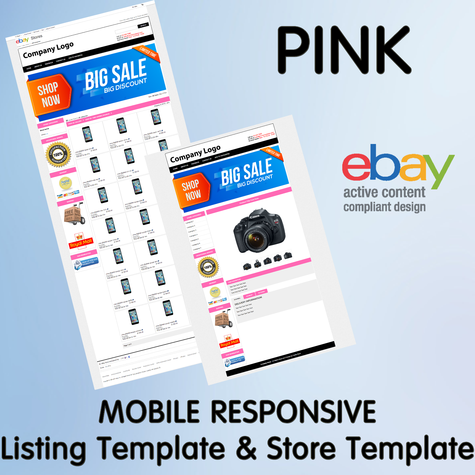 Ebay Template Store Design Listing Responsive Custom Professional Mobile HTML Без бренда - фотография #7