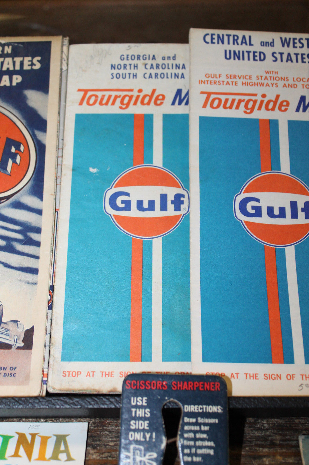 Lot of Gulf Oil 1940's Maps, Texaco, Esso, Firestone Gas Station Premiums 6 maps Без бренда - фотография #5