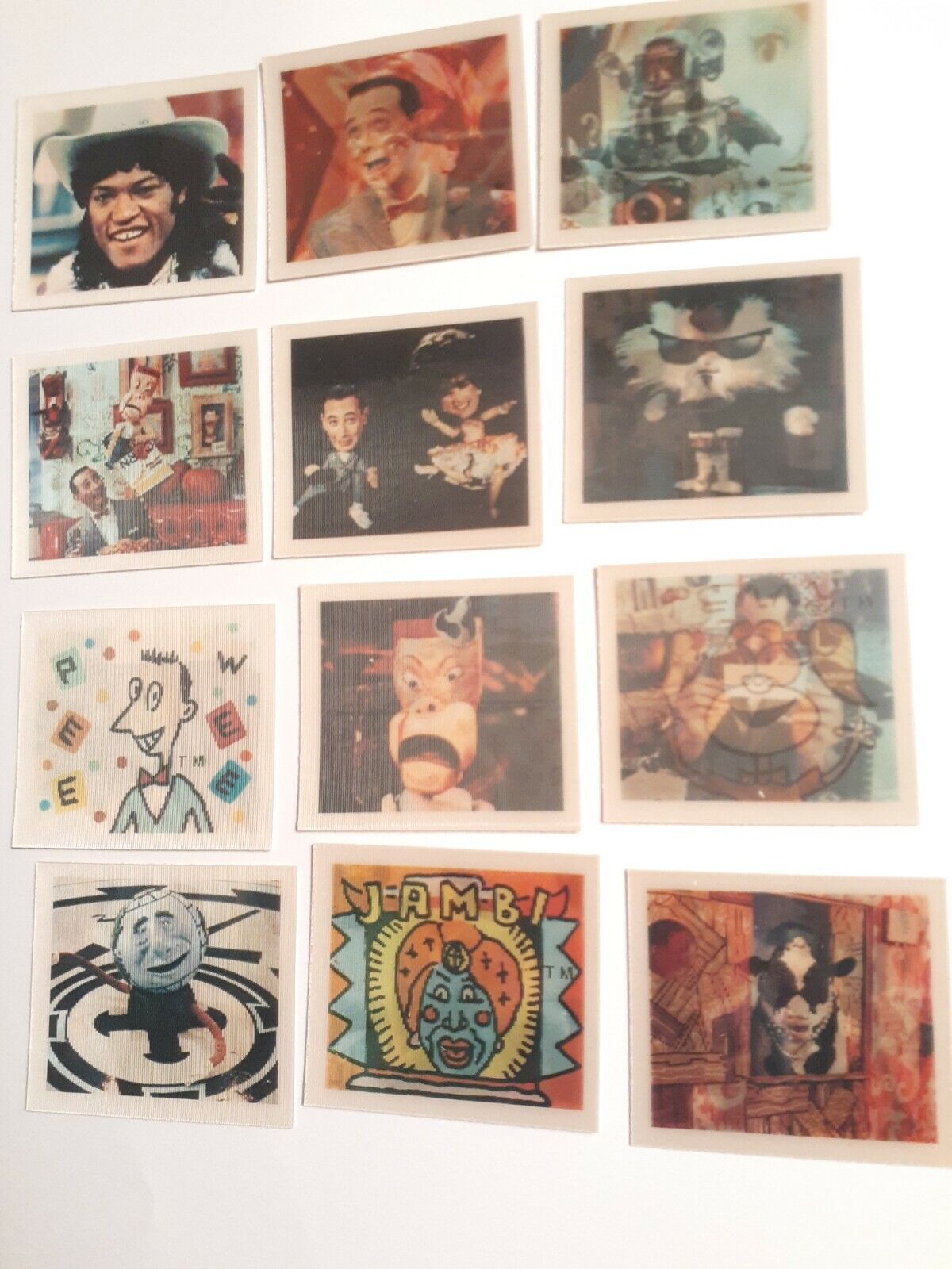Pee Wee's Playhouse Funpack 12 lenticular flicker card full subset 1988 TOPPS  Без бренда