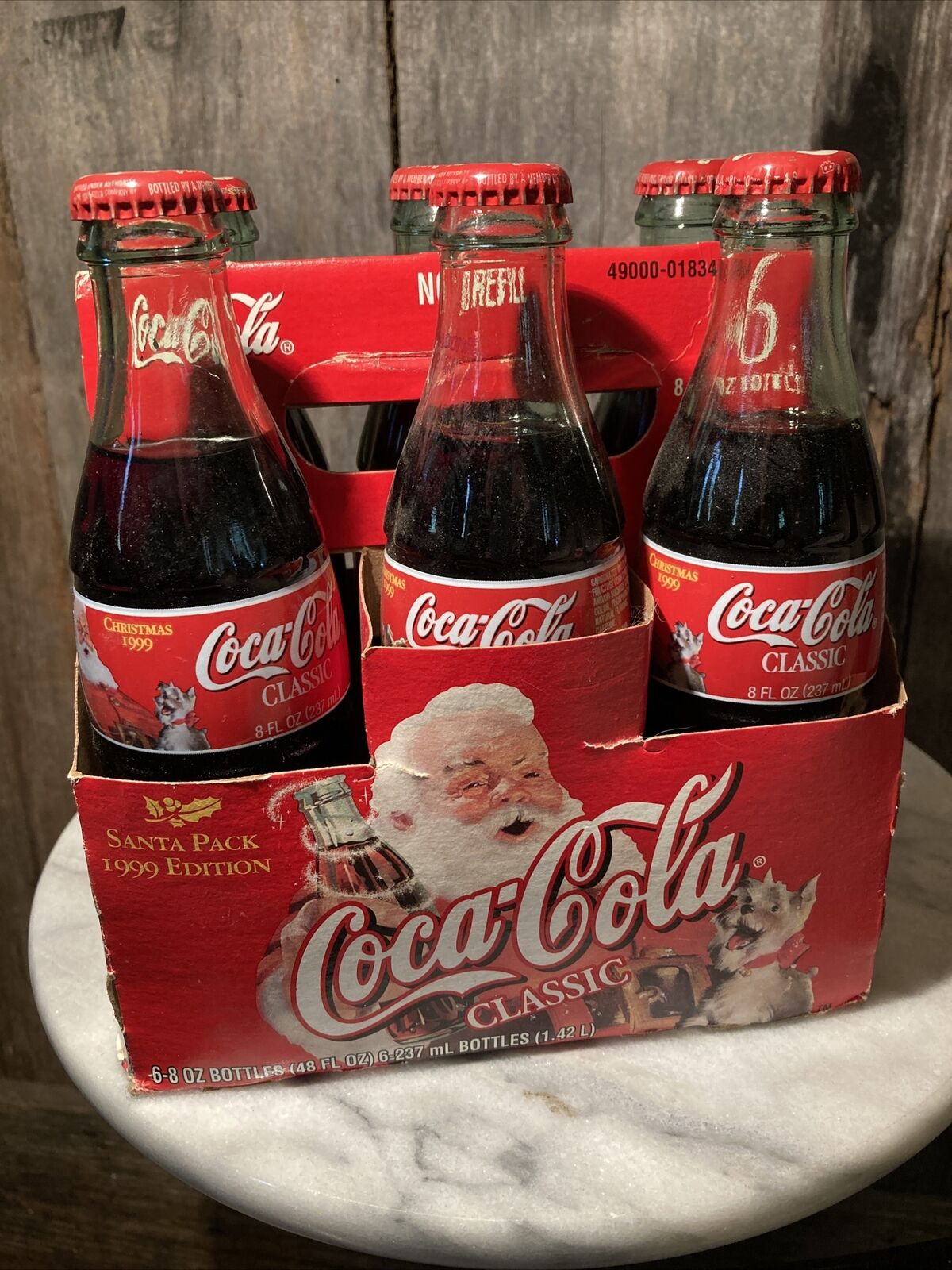 Classic Coca-Cola “Happy Holidays” Sealed Unopened Glass Bottles 6 Pack (1999) Без бренда - фотография #8