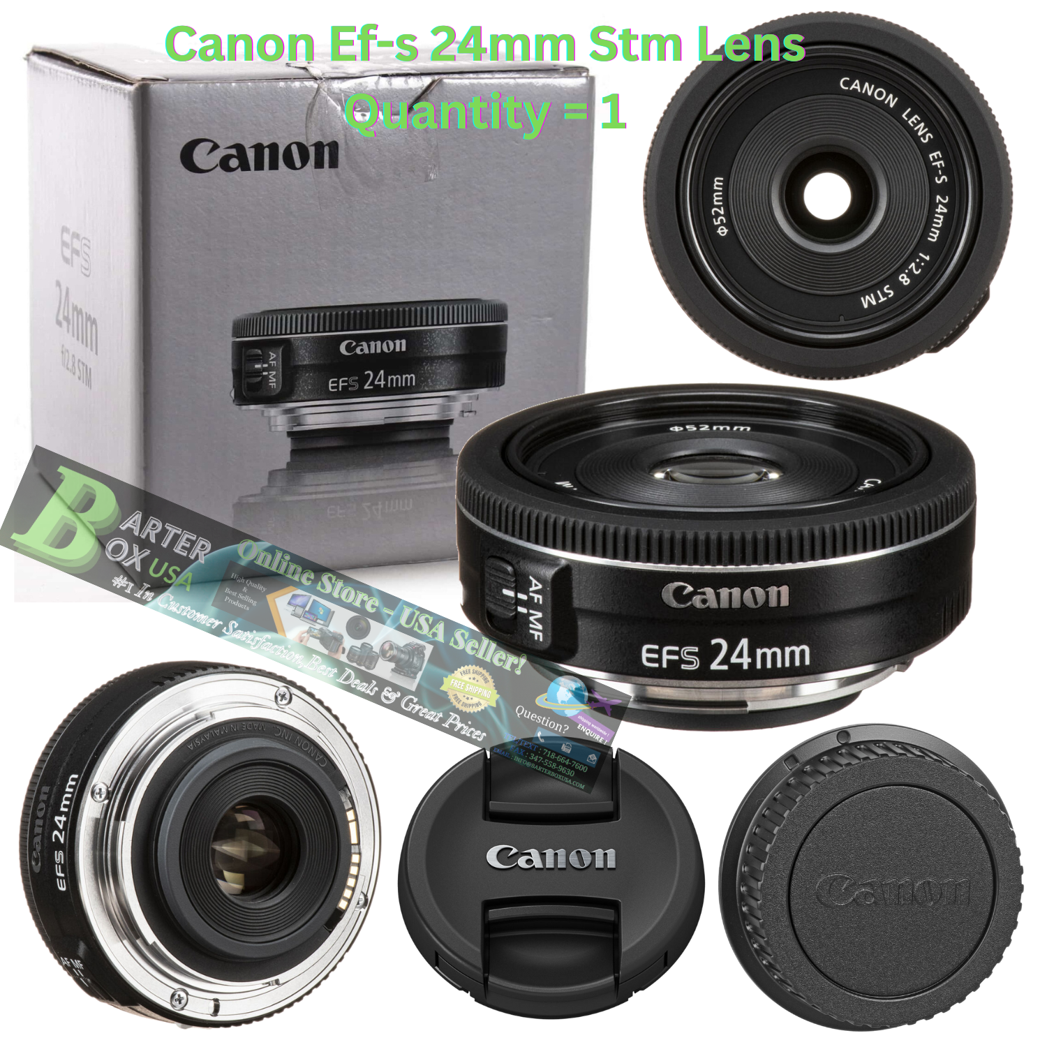 Canon Cameras lens 24mm Standards Prime Auto Focus Stm Ef-s F/2.8 Macro Wide Canon 9522B002