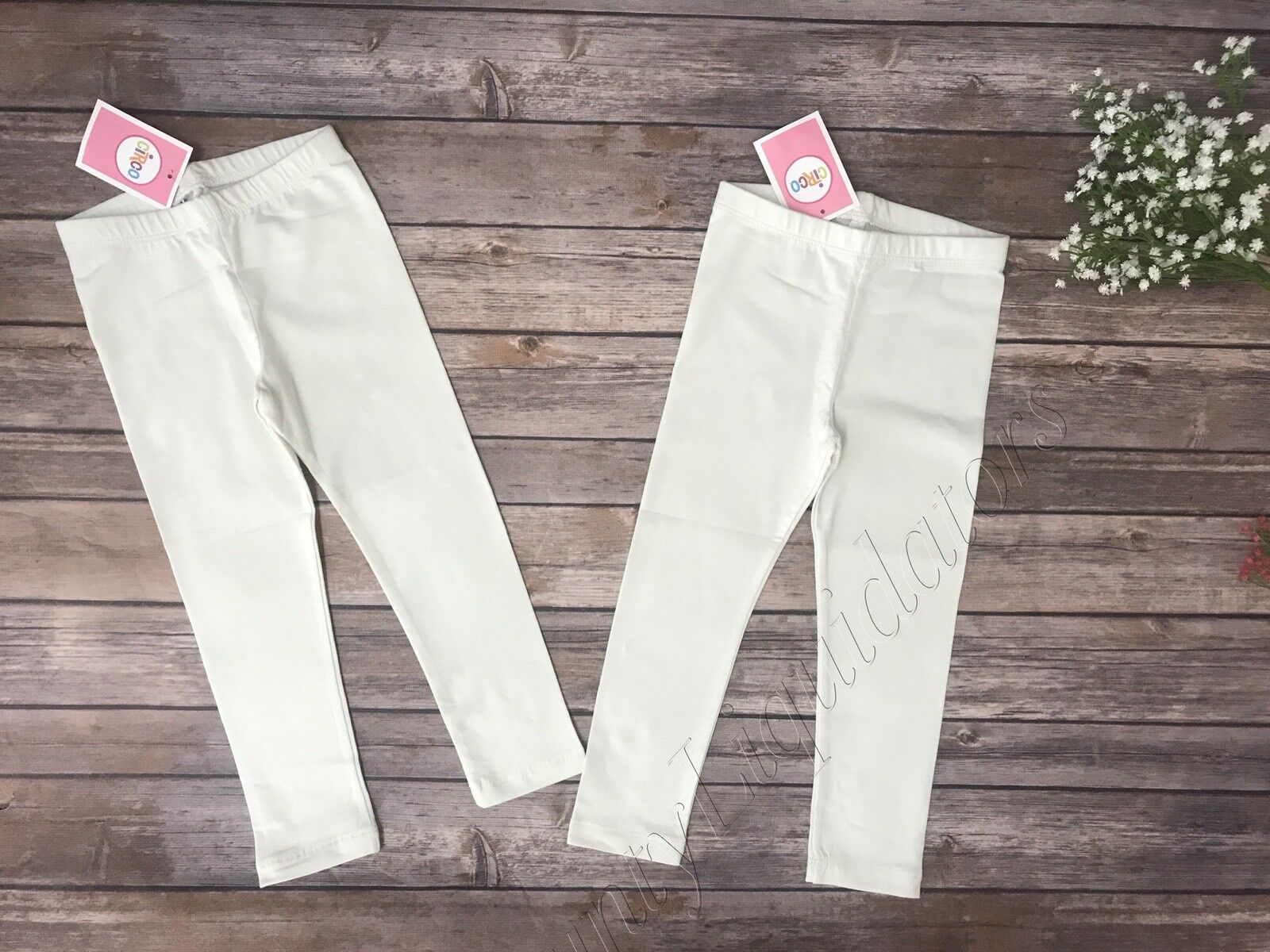 Set of 2 Circo leggings Almond Cream off white bottoms New Size 3T Girls Kids  Circo - фотография #7