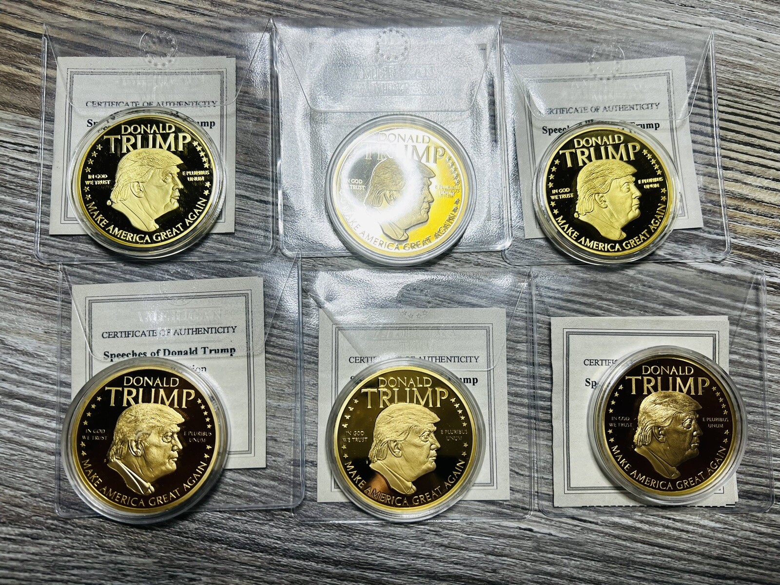Coin Set (6) Certificate Speeches of Donald Trump Coin Book President US America Без бренда - фотография #5