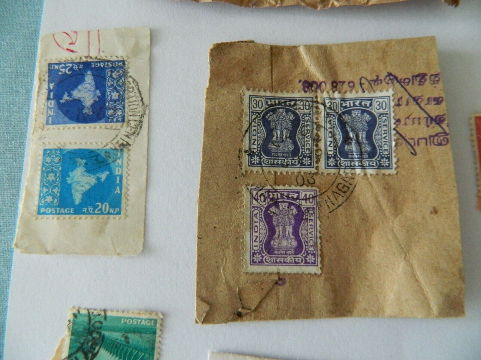 Vintage Stamps India & Thailand  Blue Purple Green Brown 1950-1980 Без бренда - фотография #4