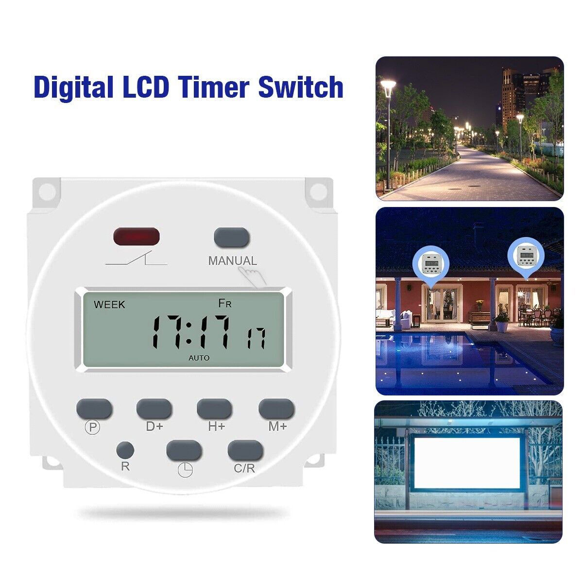 2Pcs Timer Switch DC 12V ON/OFF Weekly Programmable LCD Digital Light Time Relay Unbranded - фотография #2
