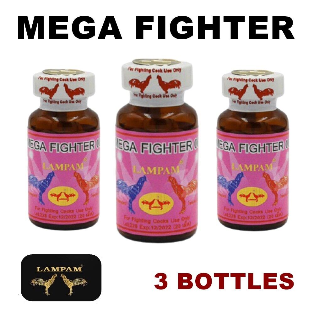 3x Vitamin Lampam Mega Fighter 007 Supplementary Thai Rooter Nourish Wing Muscle LAMPAM Does Not Apply