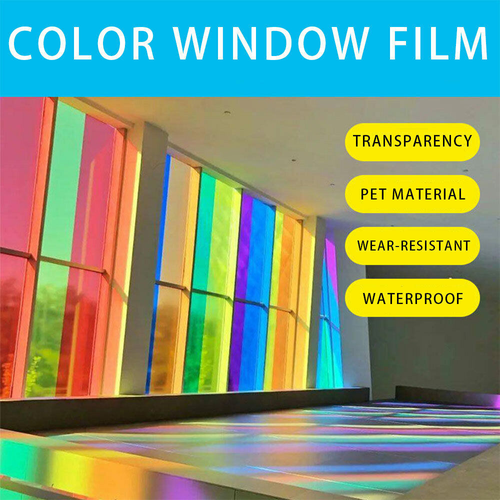 20x30cm 6pcs Bundle Transparent Decorativ Window Film Colorful for Festival Home Unbranded Does not apply - фотография #6