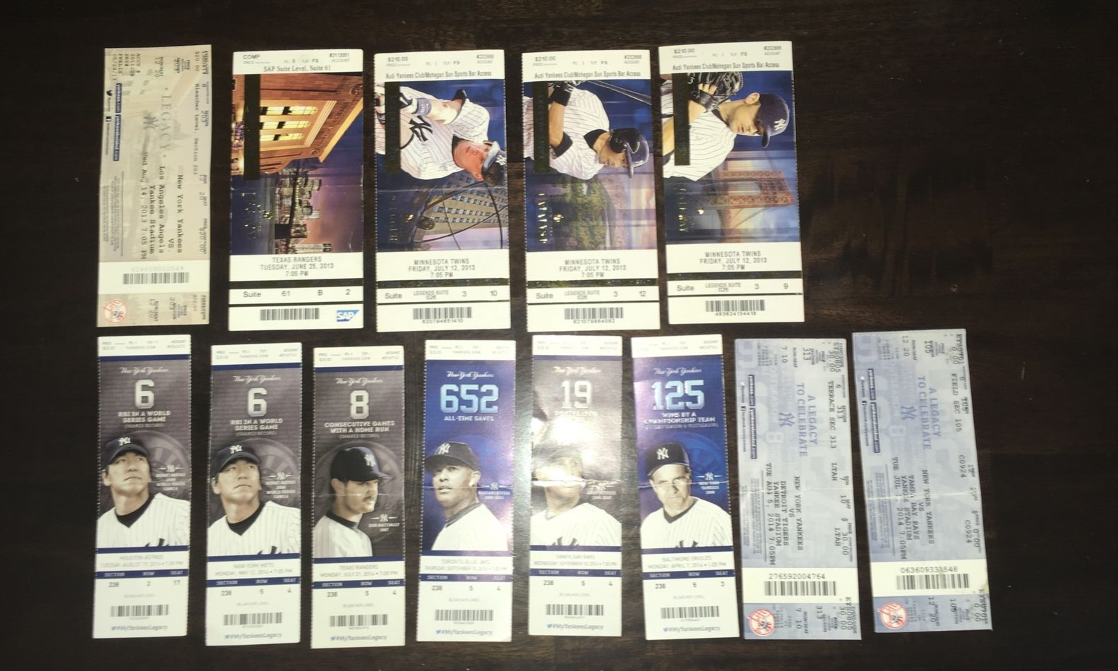 New York Yankees Baseball 1999-2019 Full Tickets & Stubs Lot 90+ Без бренда - фотография #8