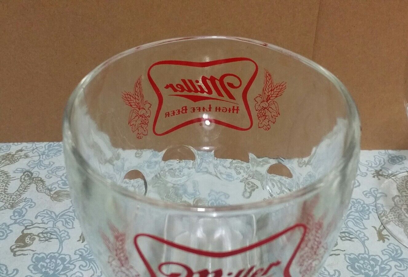 4 Vintage Miller High Life Beer Goblet Glasses Stemmed Chalice Summer Home Bar Miller - фотография #8