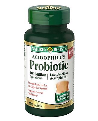 Nature's Bounty Probiotic Acidophilus Tablets, 100 ea (Pack of 3) Nature's Bounty Does not apply