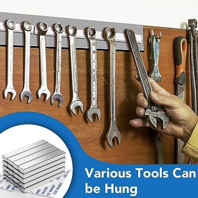 Strong Rare Earth Neodymium Magnets, Heavy Duty Bar Magnets with Double-Sided... E BAVITE - фотография #6