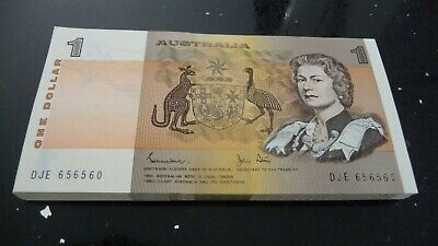 1982 Australia $1 Johnston / Stone paper Banknote UNC Run of 10 Без бренда
