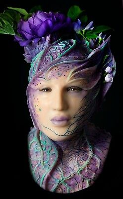  "Flower Fairy"  Halloween Silicone Mask, NEW Hand Made, Pro High Quality Mask Без бренда - фотография #2