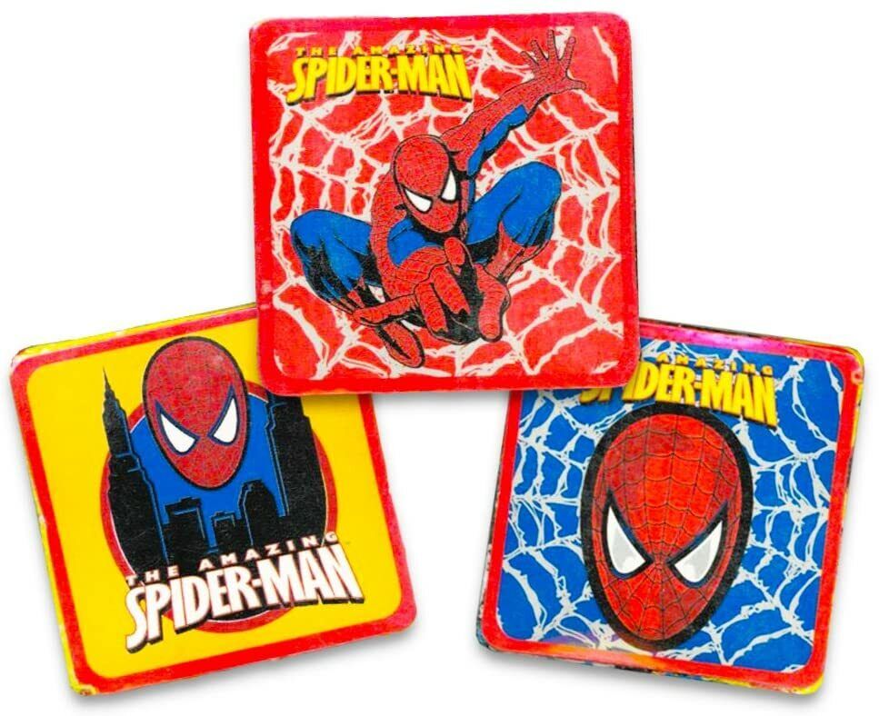 Lot (3) Spider Man Magic Towels Expand in Water Cotton Washcloths, Designs Vary Marvel SpiderMan