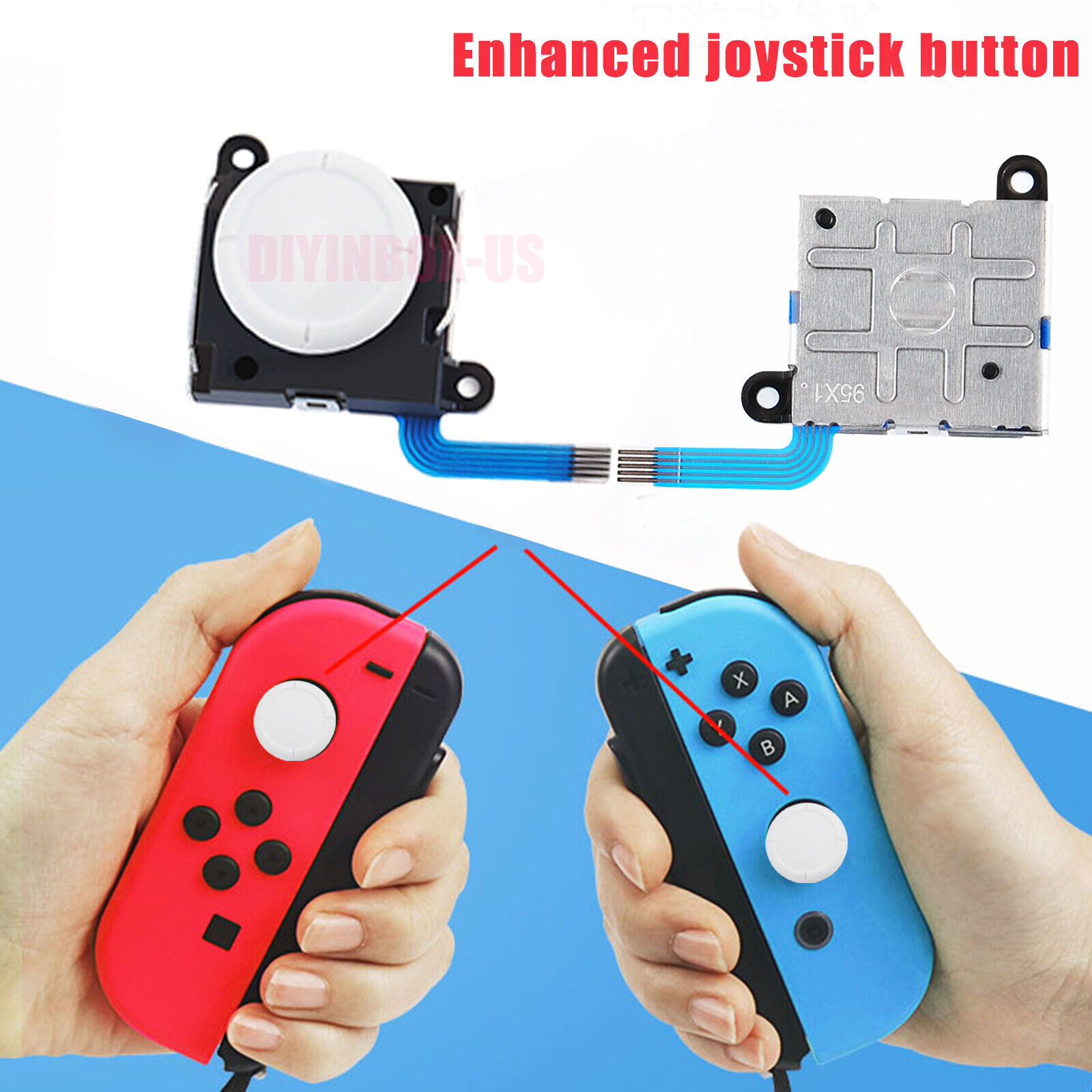 2X OEM 3D Analog Stick Joystick Replacement For Nintendo Switch NS Joy-Con Lite  Unbranded JoyCon Console Controller - фотография #10