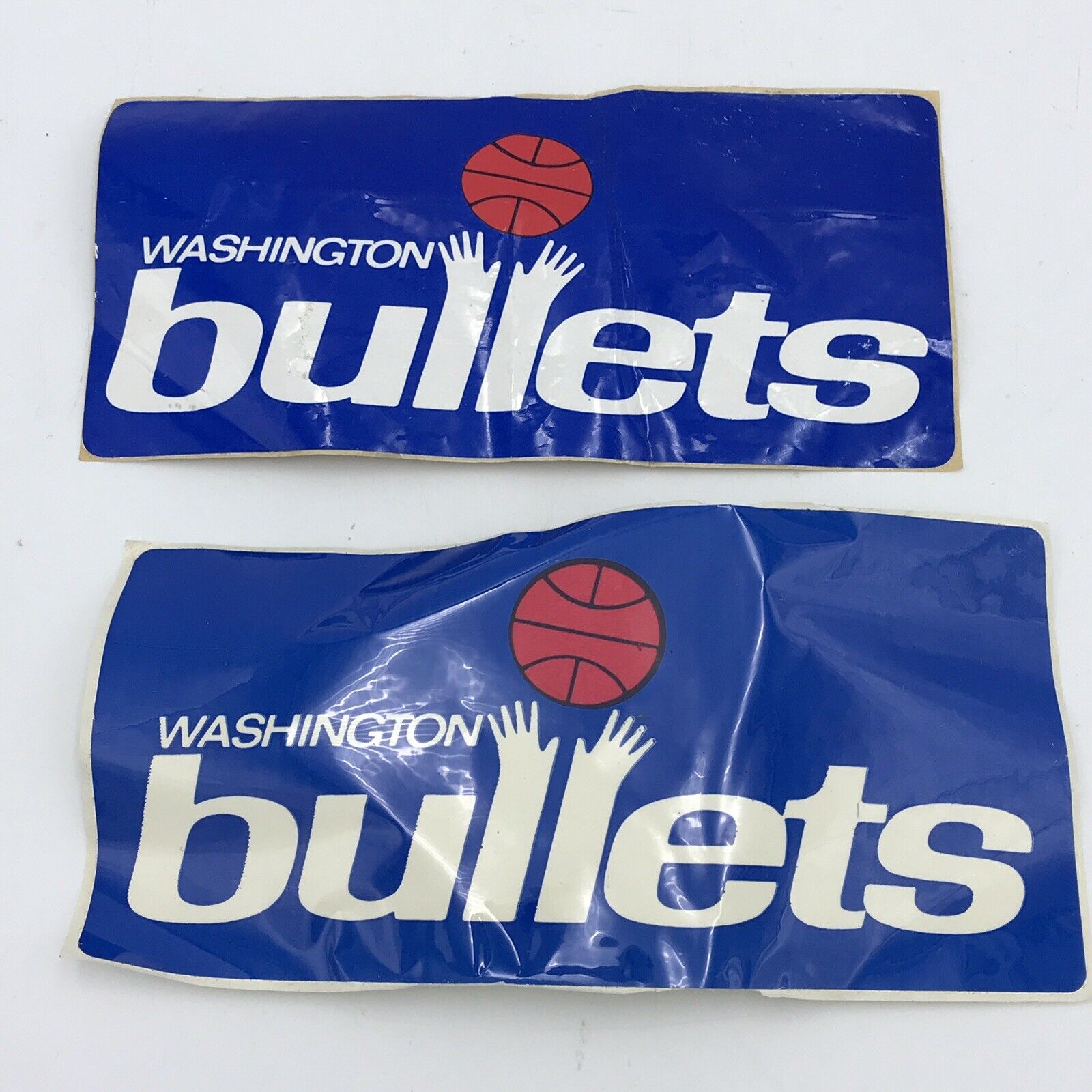 2 Vintage Washington Bullets Basketball Stickers 1980's  Без бренда