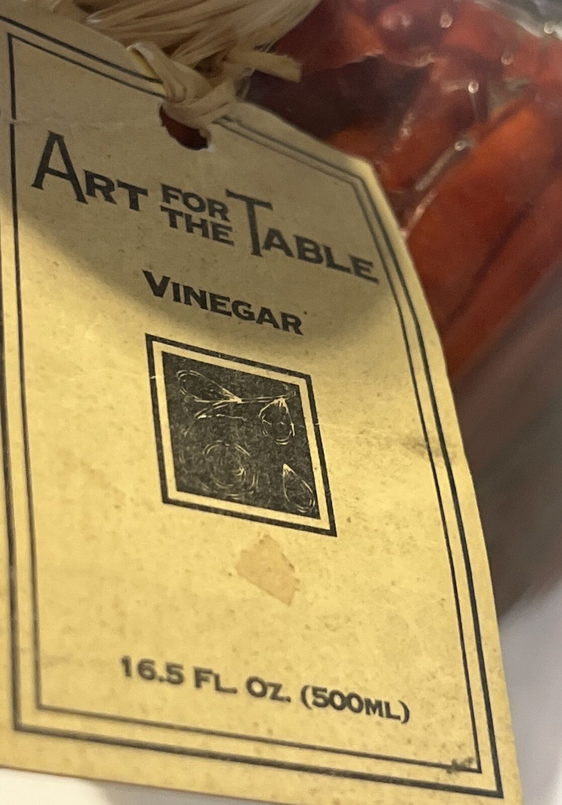 Art for the Table Chili Vinegar Mixed Vinegar Fax Sealed Glass Bottle 13” New Home Decor - фотография #3