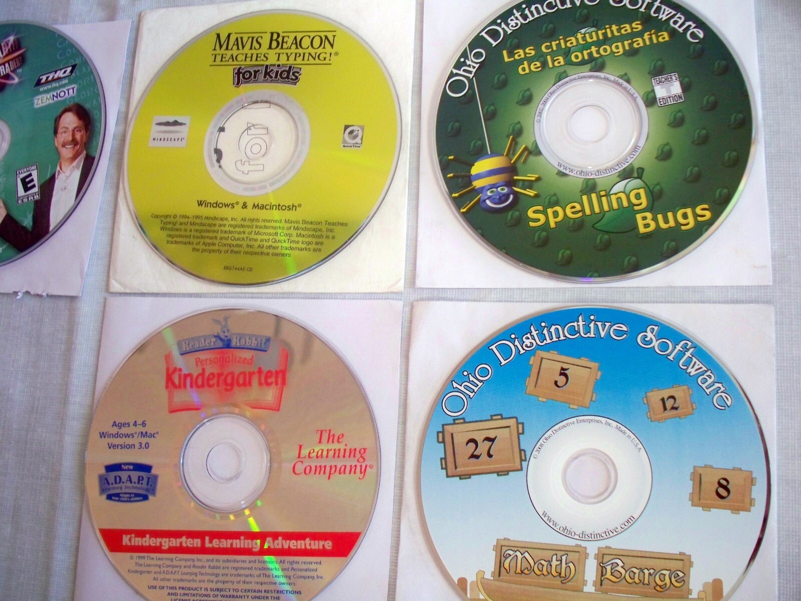 LOT OF 6 CHILDRENS EDUCATIONAL PC CD-ROM GAMES W/ MATH SPELLING TYPING WINDOWS + Individual Software - фотография #4
