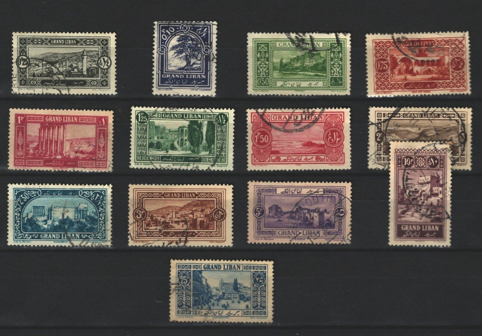 Lebanon Liban  French colonies Postal USED COMPLETE SET of STAMPS LOT ( Leb 56) Без бренда