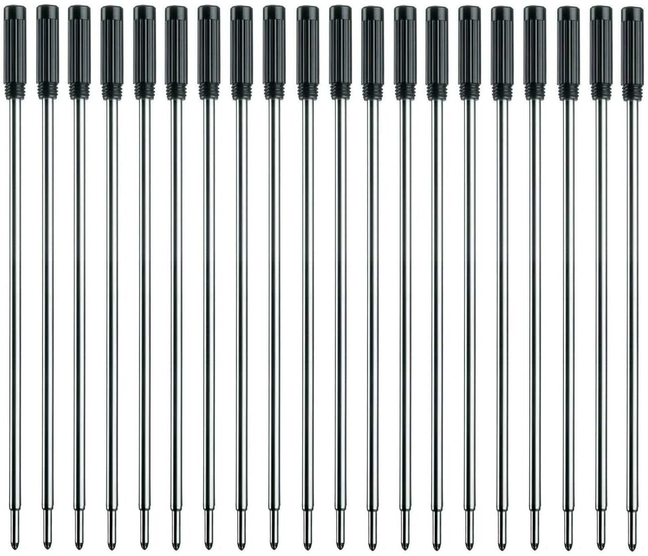 L:4.5 In Ballpoint Pen Refills for Cross Pens,Medium Point,Black Ink,Pack of 20 Без бренда