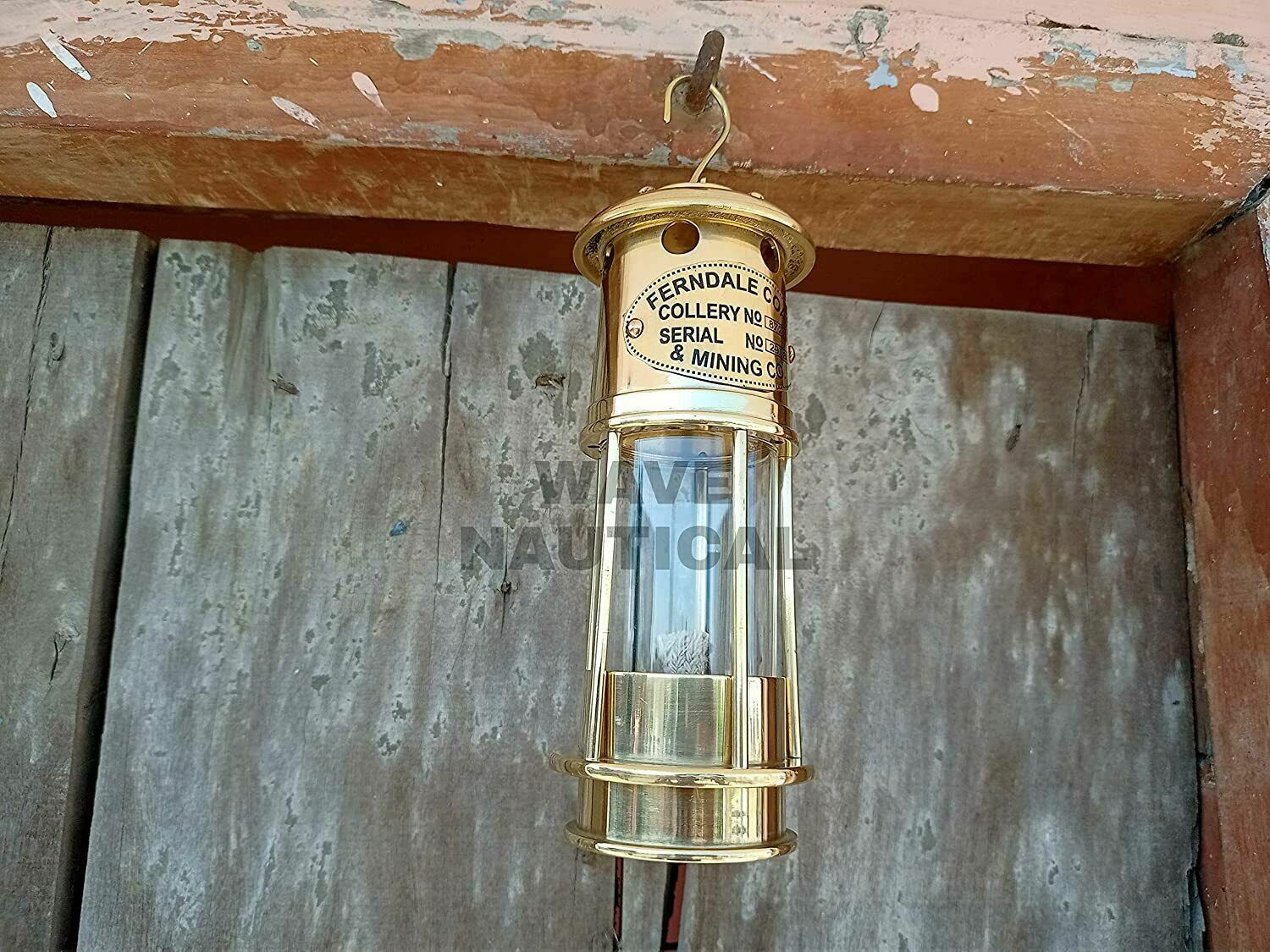 Oil Lamp Lantern Wick Vintage Antique Brass Glass Flat Nautical gift SET OF 4 Без бренда - фотография #3