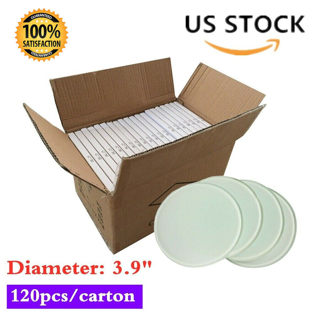 US STOCK Diameter 3.9" Round Sublimation Blank Glass Coaster - 120pcs/CTN CALCA 0163001827800