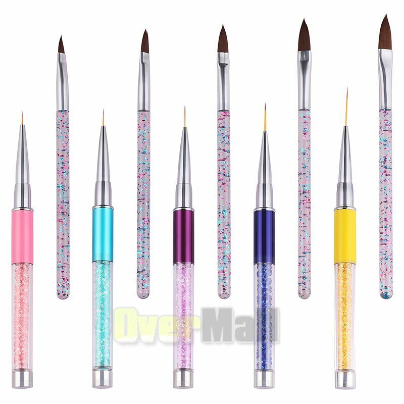 10 Pieces 3D Nail Art Brushes Set Nail Liner Ombre Brush Nail Painting Design Unbranded Does not apply