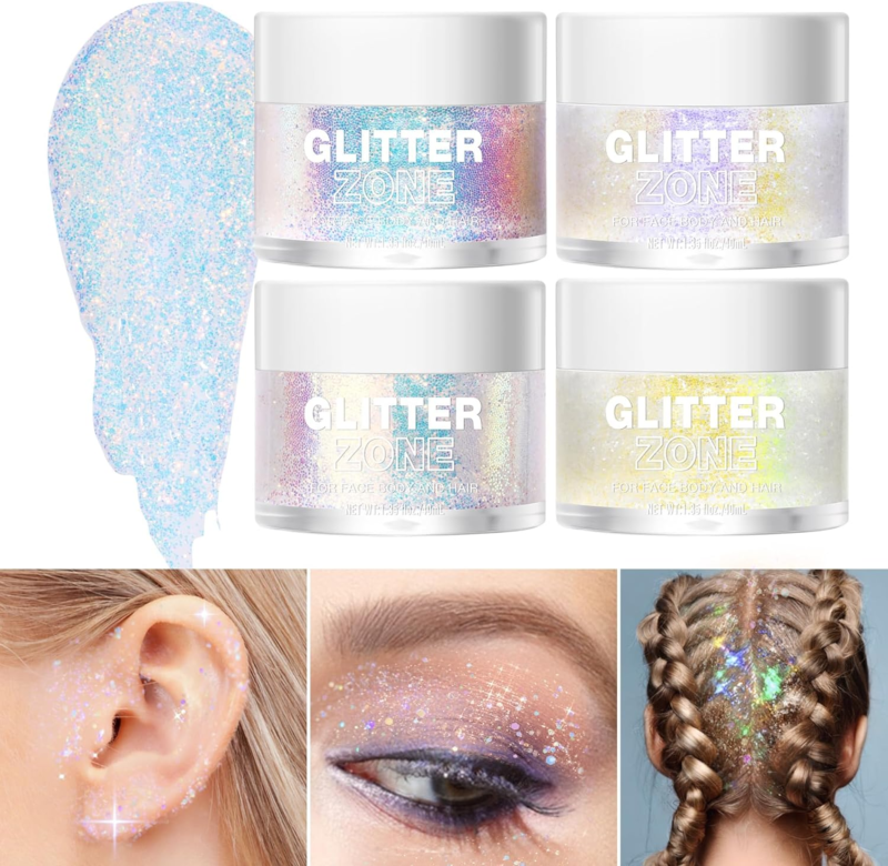 LANGMANNI Holographic Body Glitter Gel for Body, Face, Hair and Lip.Color Changi Langmanni - фотография #2