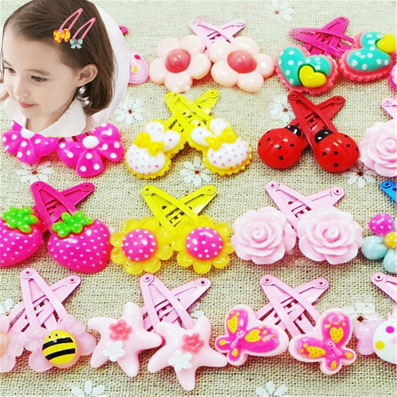 Lots 20X Mixed Styles Cute Cartoon Baby Kids Girls Hairpin Hair Clips Jewelry Unbranded