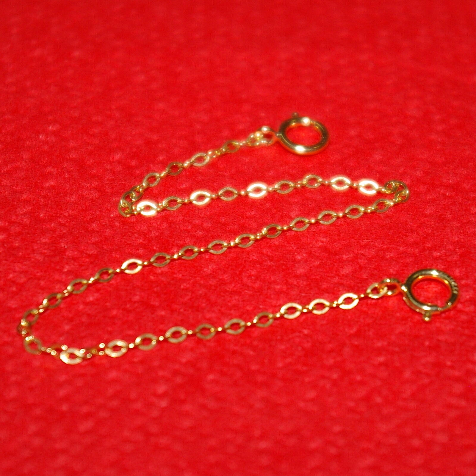 5 pcs 14kt GOLD FILLED 1.5x2mm Flat Cable Chain EXTENDERS with Two Spring Clasps BalliSilver - фотография #12