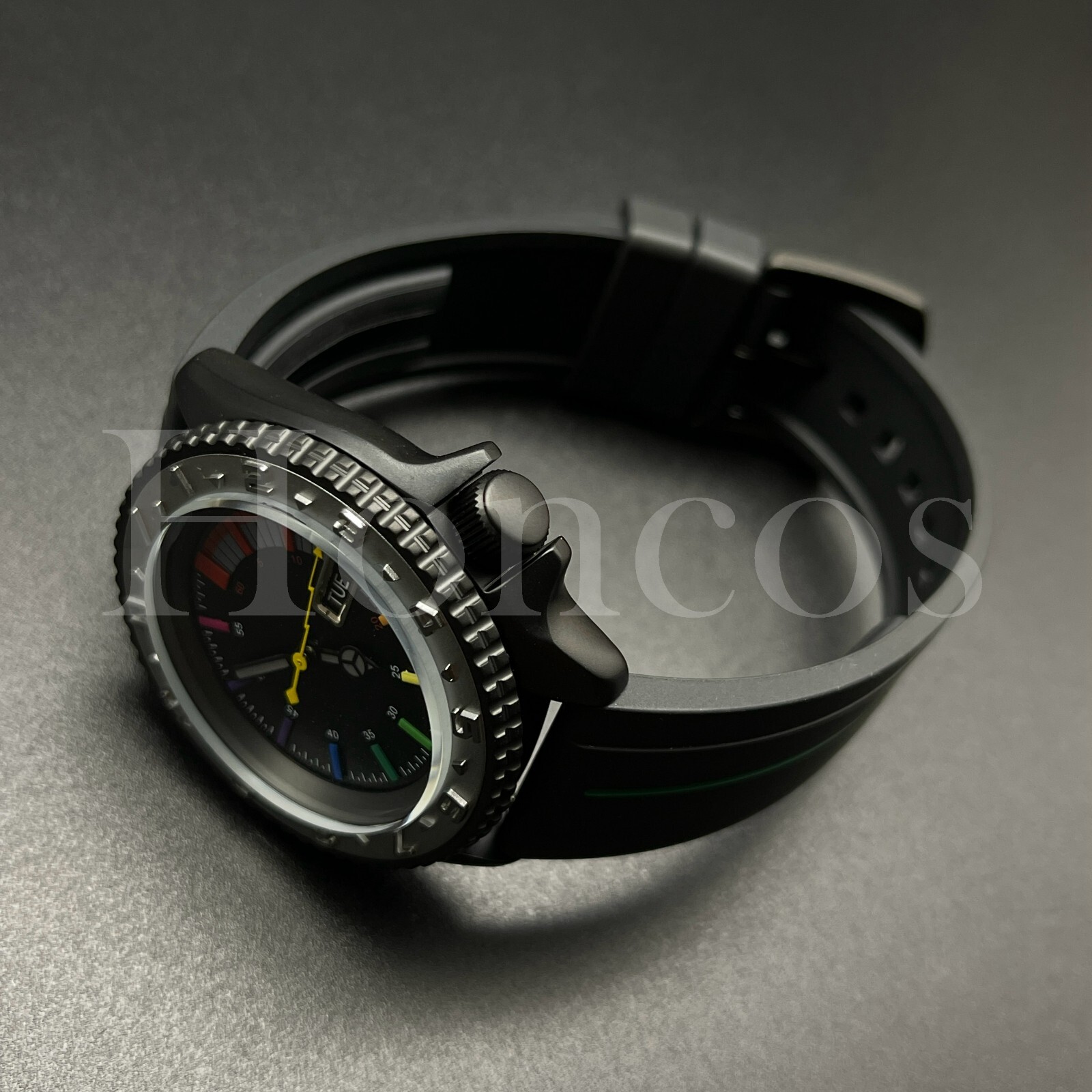 Custom Made Mods Watch SKX Style NH36 Auto Movement Silver YM 12H RB Hours B/GN Unbranded - фотография #4