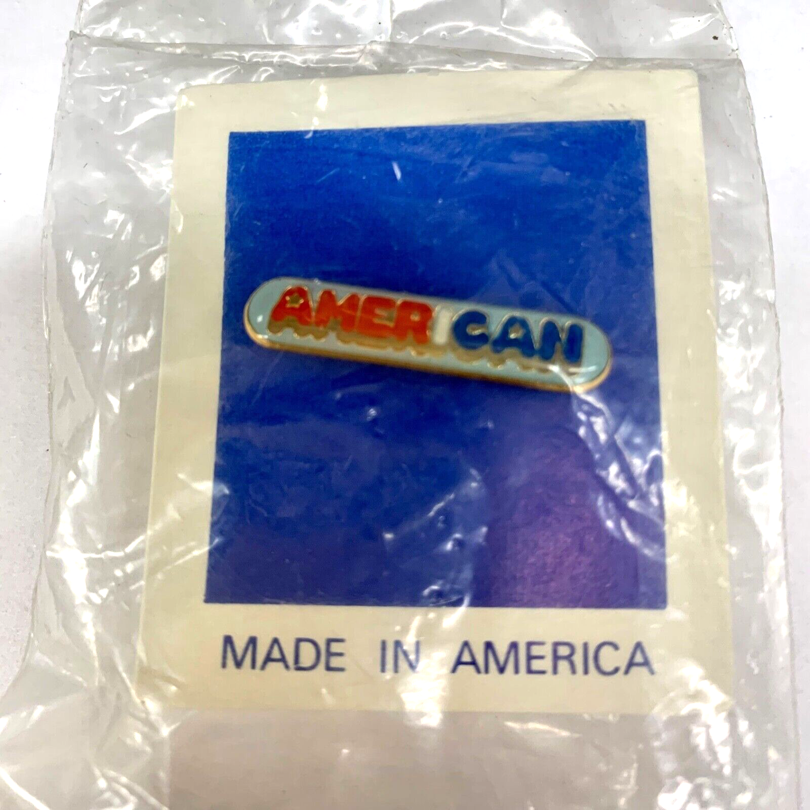 Vintage Amer I Can American Lapel Pin USA Patriotic 1 1/8” Без бренда