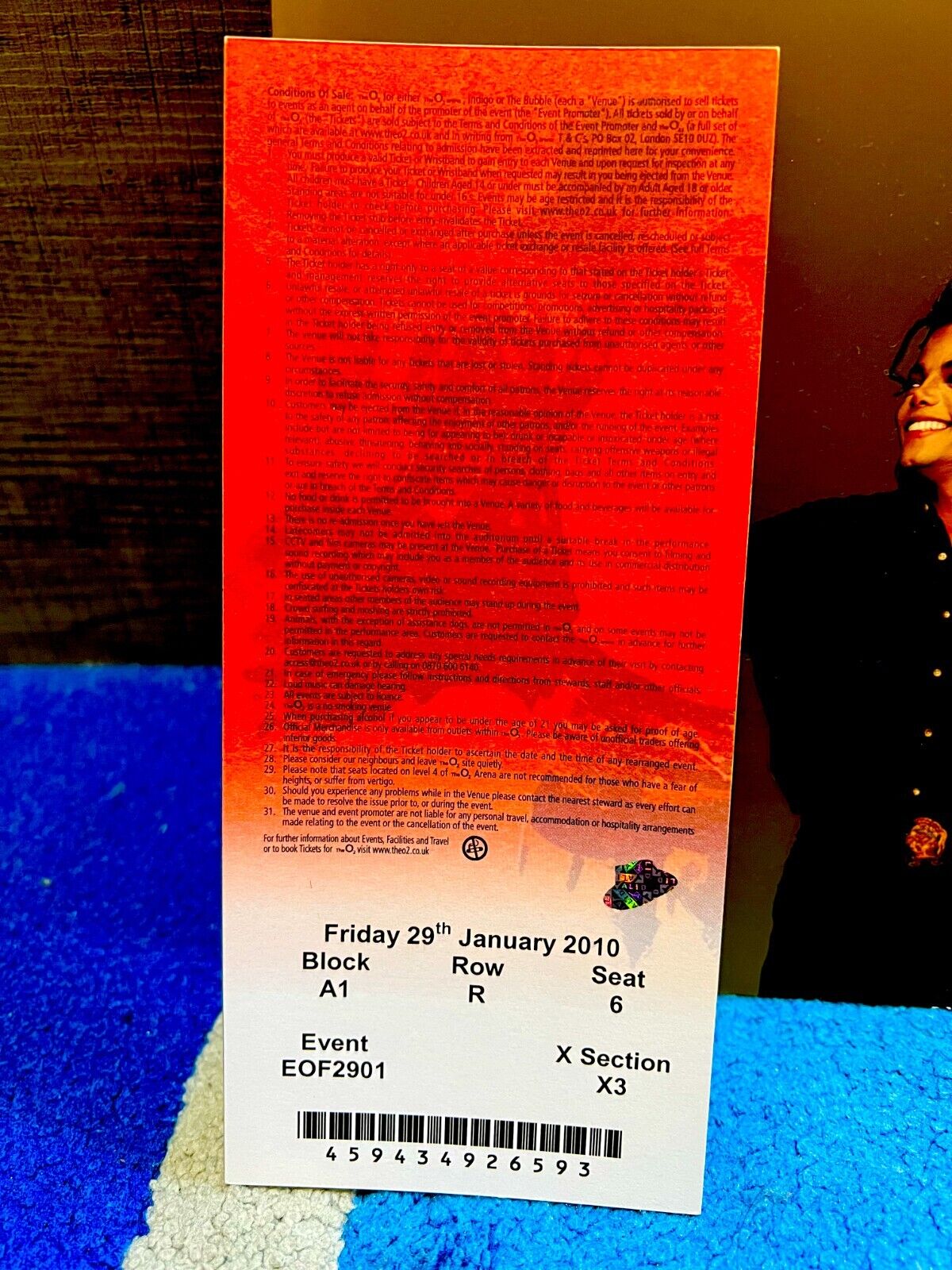 Michael Jackson ORIGINAL "This is it" hologram concert Ticket and Programme  Без бренда - фотография #4